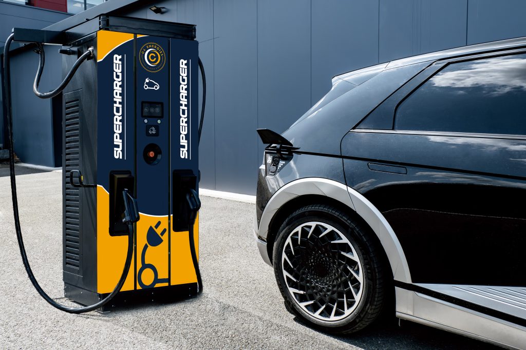 Mise en situation borne de recharge de 180kW